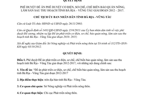 Quyết định 2198/QĐ-UBND 2012 bảo quản nông lâm sản sau thu hoạch Bà Rịa Vũng Tàu 2012 2017