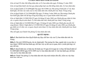 Quyết định 39/2012/QĐ-UBND Quy chế làm việc của Ủy ban nhân dân tỉnh An Giang