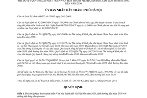 Quyết định 4641/QĐ-UBND phê duyệt Quy hoạch phát triển Văn hóa Thành phố Hà Nội