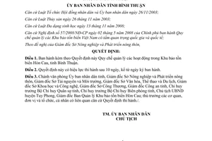 Quyết định 42/2012/QĐ-UBND Quy chế quản lý hoạt động trong Khu bảo tồn biển