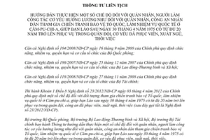 Thông tư liên tịch 102/2012/TTLT-BQP-BLĐTBXH-BTC hướng dẫn thực hiện chế độ