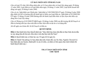 Quyết định 25/2012/QĐ-UBND lựa chọn nhà đầu tư thực hiện dự án đầu tư xây dựng