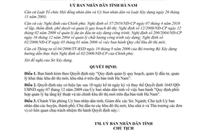 Quyết định 24/2012/QĐ-UBND quản lý quy hoạch đầu tư khai thác khu đô thị