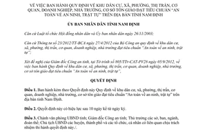 Quyết định 25/2012/QĐ-UBND Quy định khu dân cư xã phường thị trấn cơ quan