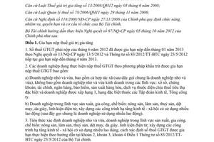 Thông tư 175/2012/TT-BTC hướng dẫn gia hạn nộp thuế giá trị gia tăng