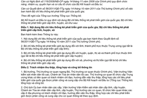 Thông tư 07/2012/TT-BKHĐT quy định nội dung Bộ chỉ tiêu thống kê phát triển giới