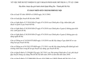 Quyết định 4771/QĐ-UBND 2012 quy hoạch phân khu đô thị H1-3 tỷ lệ 1/2000 Đống Đa Hà Nội