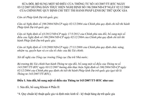 Thông tư 181/2012/TT-BTC sửa đổi Thông tư 143/2007/TT-BTC hướng dẫn Nghị định