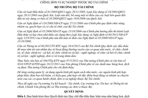 Quyết định 2666/QĐ-BTC năm 2012 Quy chế đấu thầu thực hiện mua sắm hàng hoá