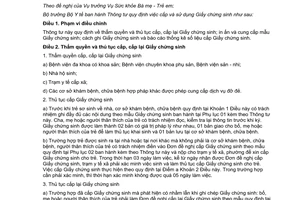 Thông tư 17/2012/TT-BYT quy định cấp và sử dụng Giấy chứng sinh