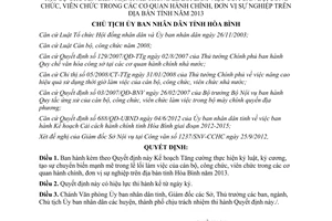 Quyết định 1528/QĐ-UBND 2012 tăng cường kỷ luật cán bộ công viên chức cơ quan hành chính Hòa Bình 2013
