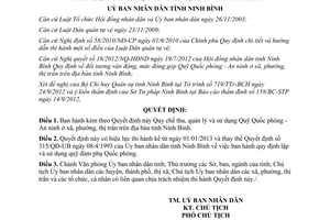 Quyết định 23/2012/QĐ-UBND Quy chế thu quản lý và sử dụng Quỹ Quốc phòng An ninh Ninh Bình