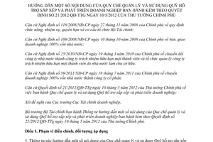 Thông tư 184/2012/TT-BTC hướng dẫn Quy chế quản lý sử dụng Quỹ hỗ trợ sắp xếp