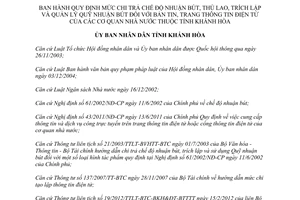 Quyết định 35/2012/QĐ-UBND Quy định mức chi trả chế độ nhuận bút thù lao