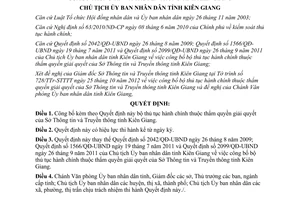 Quyết định 2254/QĐ-UBND năm 2012 công bố thủ tục hành chính