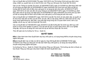 Quyết định 2385/QĐ-TCHQ 2012 quản lý sử dụng trang thiết bị chuyên dùng trong ngành Hải quan