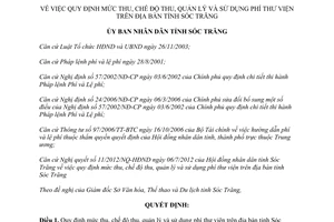 Quyết định 45/2012/QĐ-UBND mức thu chế độ thu quản lý sử dụng phí thư viện