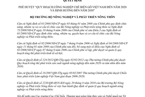 Quyết định 2728/QĐ-BNN-CB 2012 Quy hoạch công nghiệp chế biến gỗ Việt Nam 2020 định hướng 2030