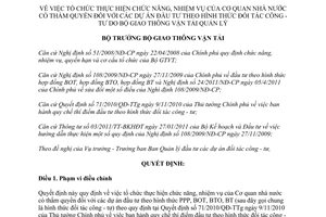 Quyết định 2729/QĐ-BGTVT năm 2012 tổ chức thực hiện chức năng nhiệm vụ cơ quan