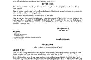 Quyết định 4235/QĐ-BYT tài liệu chuyên môn hướng dẫn chẩn đoán điều trị bệnh hô hấp