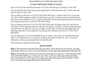 Quyết định 29/2012/QĐ-UBND Quy định kinh phí hỗ trợ kiểm tra xử lý văn bản