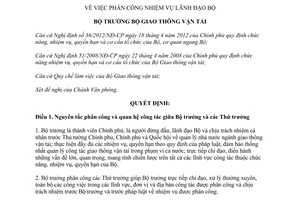 Quyết định 2415/QĐ-BGTVT năm 2012 phân công nhiệm vụ lãnh đạo Bộ