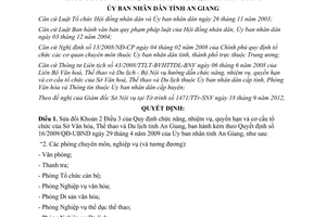 Quyết định 28/2012/QĐ-UBND quy định chức năng nhiệm vụ Sở Văn hóa Thể thao