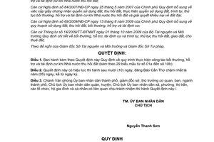 Quyết định 25/2012/QĐ-UBND quy trình thực hiện bồi thường hỗ trợ tái định cư