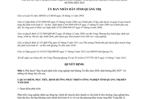 Quyết định 13/2012/QĐ-UBND Quy hoạch phát triển công nghiệp Quảng Trị đến 2020