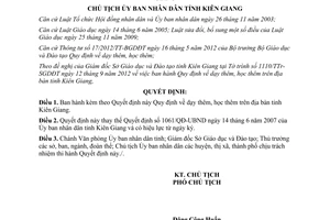 Quyết định 2081/QĐ-UBND năm 2012 Quy định dạy học thêm trên địa bàn tỉnh