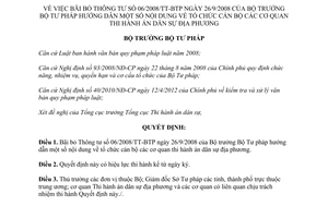 Quyết định 2661/QĐ-BTP của Bộ Tư pháp bãi bỏ Thông tư 06/2008/TT-BTP