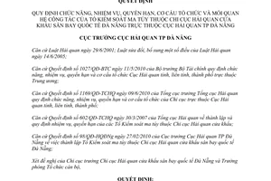 Quyết định 390/QĐ-HQĐNg năm 2012 quy định chức năng nhiệm vụ quyền hạn cơ cấu