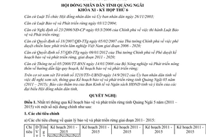 Nghị quyết 19/2012/NQ-HĐND thông qua Kế hoạch bảo vệ và phát triển rừng