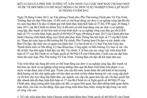 Thông báo 340/TB-VPCP kết luận của Phó Thủ tướng Vũ Văn Ninh tại cuộc họp Ban