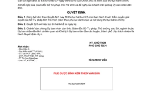 Quyết định 1751/QĐ-UBND năm 2012 công bố thủ tục hành chính Sở Tư pháp Trà Vinh