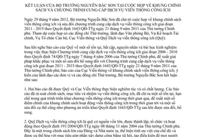 Thông báo 127/TB-BTTTT kết luận Bộ trưởng Nguyễn Bắc Son tại cuộc họp