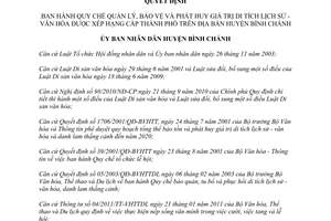 Quyết định 11/2012/QĐ-UBND quản lý bảo vệ phát huy giá trị di tích lịch sử VH