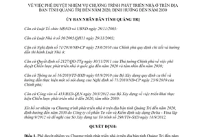 Quyết định 1824/QĐ-UBND năm 2012 phê duyệt nhiệm vụ Chương trình phát triển nhà