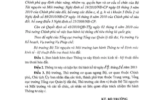 Thông tư 15/2012/TT-BTNMT Định mức kinh tế kỹ thuật điều tra thoái hóa đất