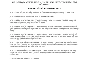 Quyết định 37/2012/QĐ-UBND thu phí qua phà Tân Bình Đồng Tháp