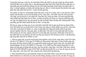 Chỉ thị 15/CT-UBND năm 2012 cán bộ giải quyết thủ tục hành chính Hà Nam