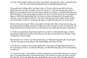 Chỉ thị 31/CT-TTg năm 2012 thực hiện công tác đào tạo nghề giải quyết việc làm