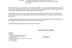 Công văn 8743/VPCP-QHQT thực hành tiết kiệm trong đi công tác nước ngoài