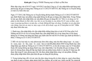 Công văn 2972/BTTTT-CNTT nhập khẩu máy photocopy đã qua sử dụng