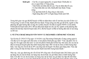 Công văn 9005/BKHĐT-TH hướng dẫn ứng chi điều chuyển vốn ngân sách nhà nước