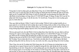 Công văn 465/TTLLTPQG-TN&XLTT 2012 vướng mắc cấp Phiếu lý lịch tư pháp
