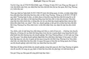 Công văn 10604/BCT-HC xử phạt vi phạm hành chính trong hoạt động hóa chất