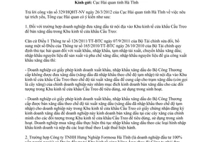 Công văn 6159/TCHQ-GSQL vướng mắc thủ tục tái xuất nhập khẩu xăng dầu