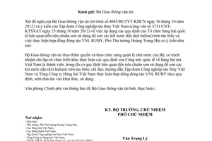 Công văn 8948/VPCP-KTN  áp dụng quy định của Tổ chức hàng hải quốc tế tiêu chuẩn