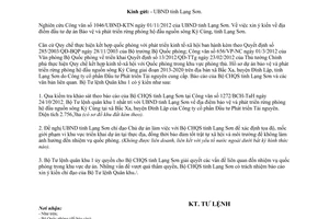 Công văn 1875/BTL-TaC năm 2012 địa điểm trồng rừng phòng hộ đầu nguồn sông Kỳ Cùng Lạng Sơn